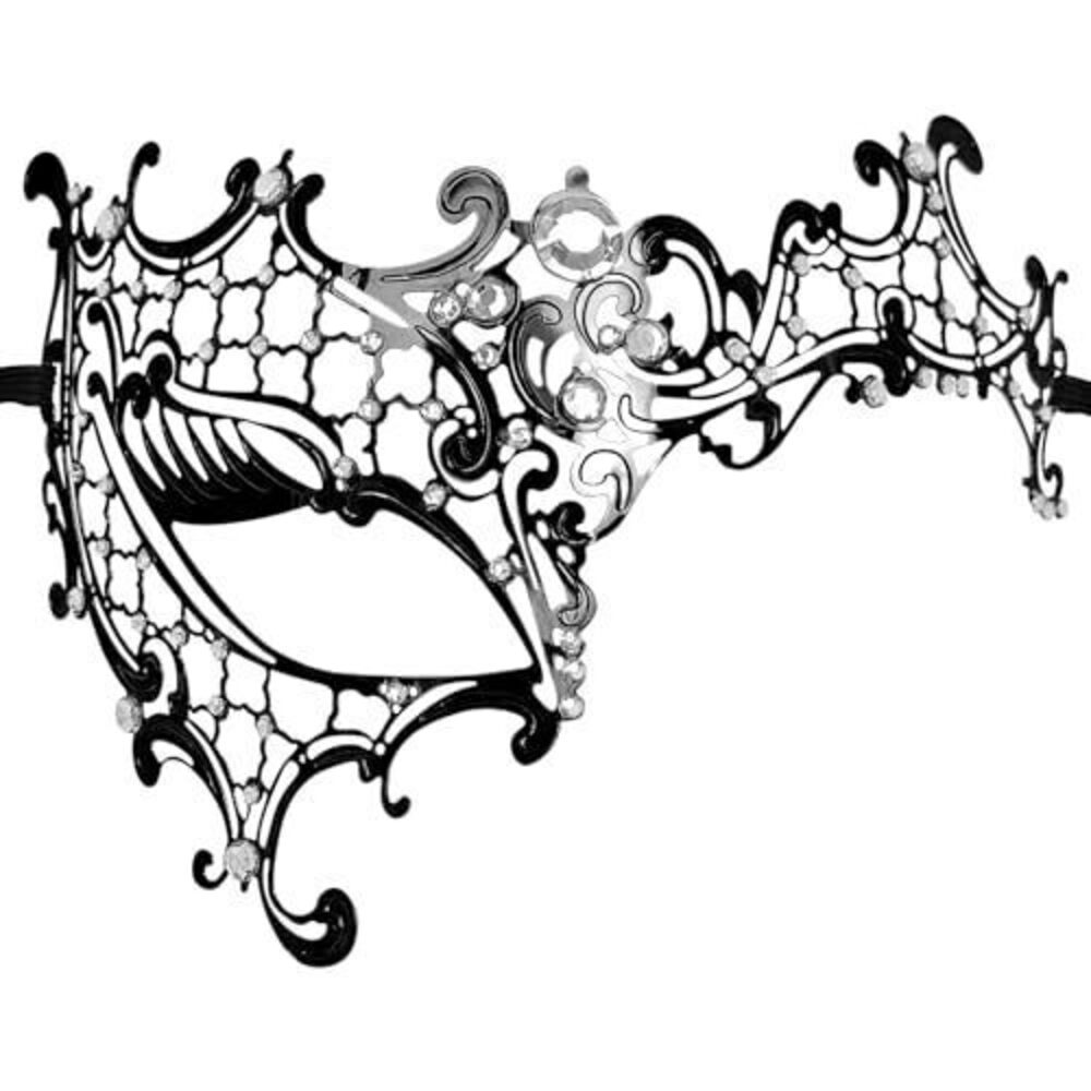 7401 Masquerade Mask , Metal Masks with Sparkling Rhinestones, Venetian